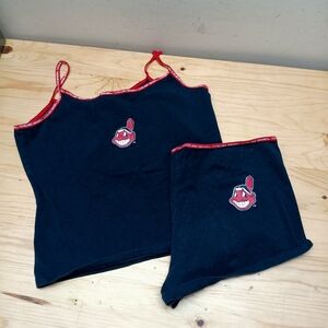 Women's Vintage Cleveland Indians Sleepwear Set